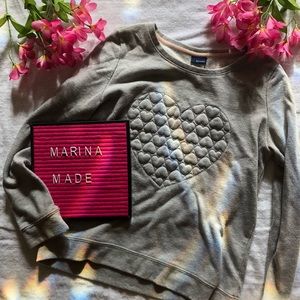 Quilted Heart Sweatshirt